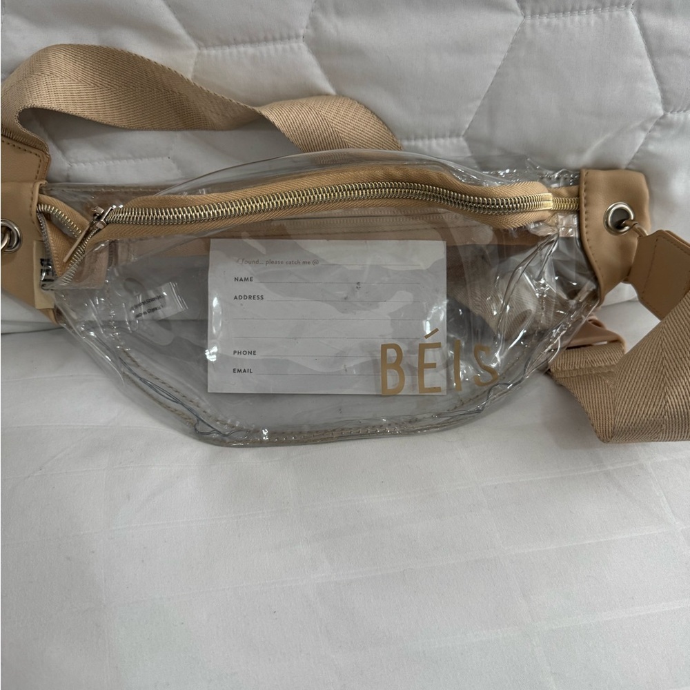 BEIS Transparent Bag with Beige Strap